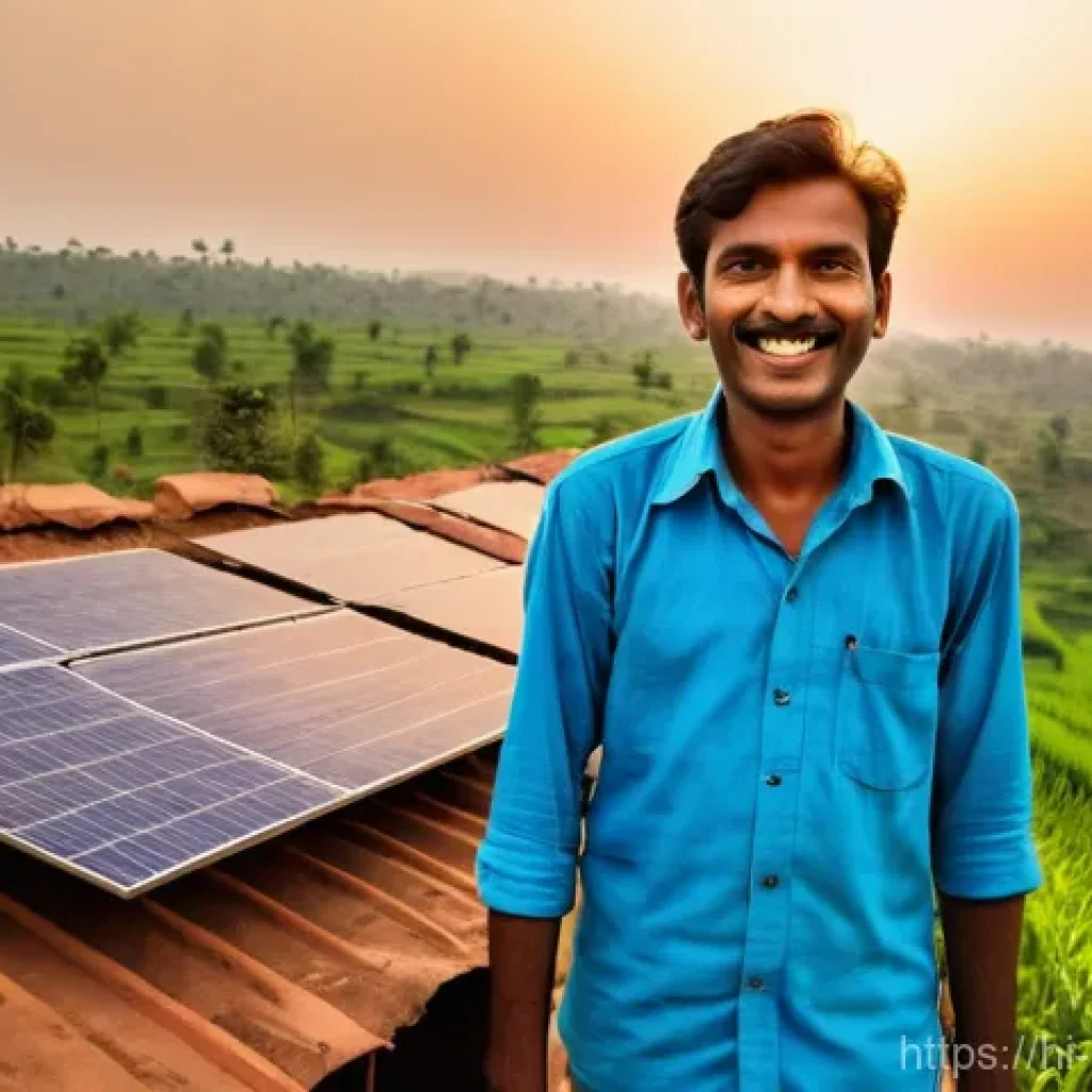 신재생에너지발전설비 취업 성공 사례 - **The Spark of Solar Light in Rural India**
    A vibrant, heartwarming scene in a bustling rural In...