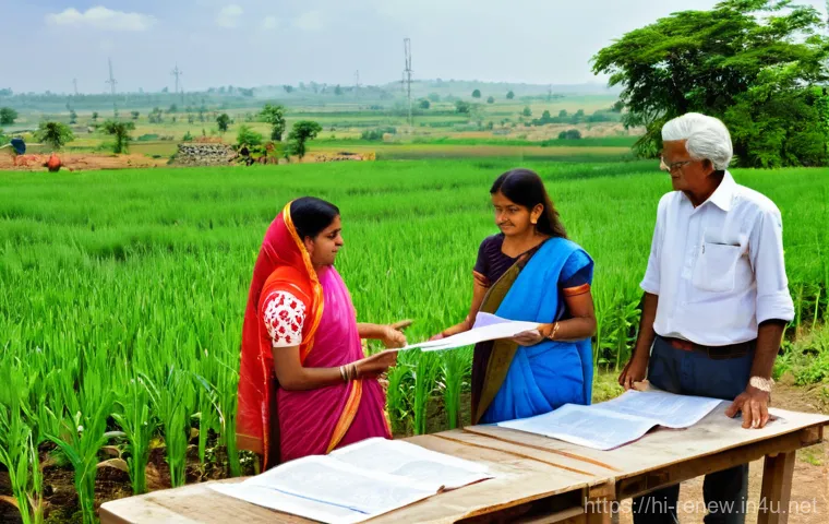 신재생에너지발전설비 필수 법률 상식 - **Prompt 1: Community Engagement for Renewable Energy Project**
    "A vibrant, wide-angle shot depi...